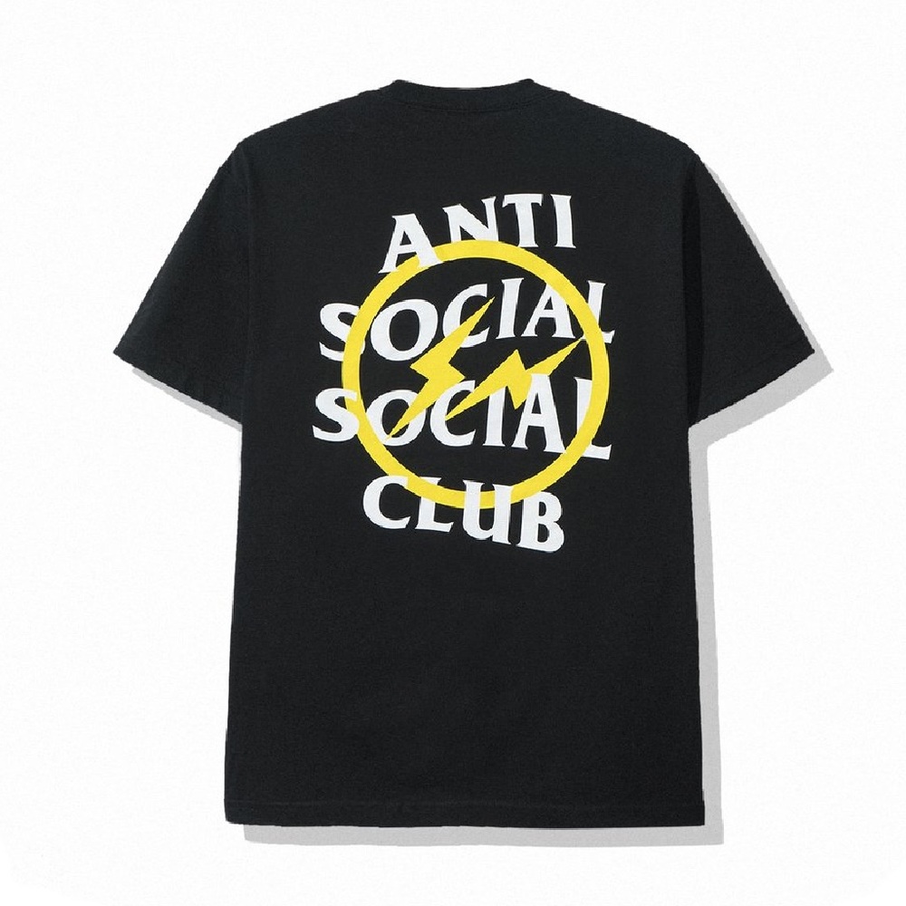 Anti Social Social Club x Fragment Blue Bolt Tee (FW19) Black Large
